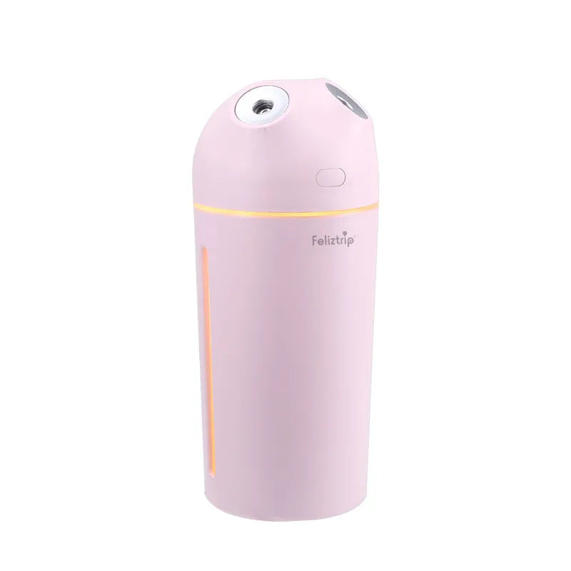Portable Dual Nozzle Humidifier With Silent Mist And Night Light