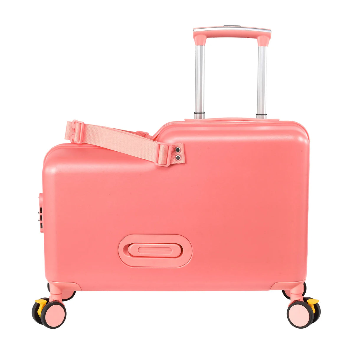 Kids Ride On Luggage With Foot Pedal And Safety Harness