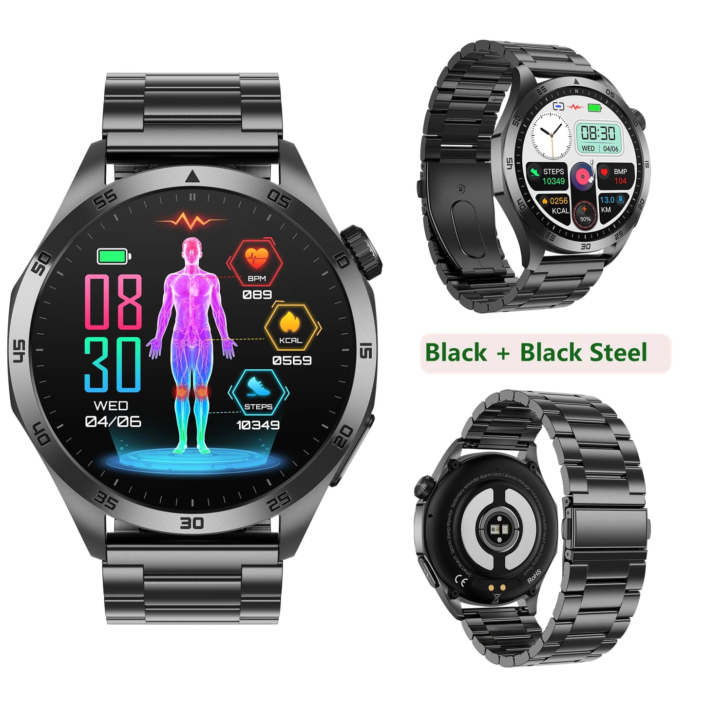 Premium Health Smartwatch With Ecg Ppg And Blood Pressure Monitoring