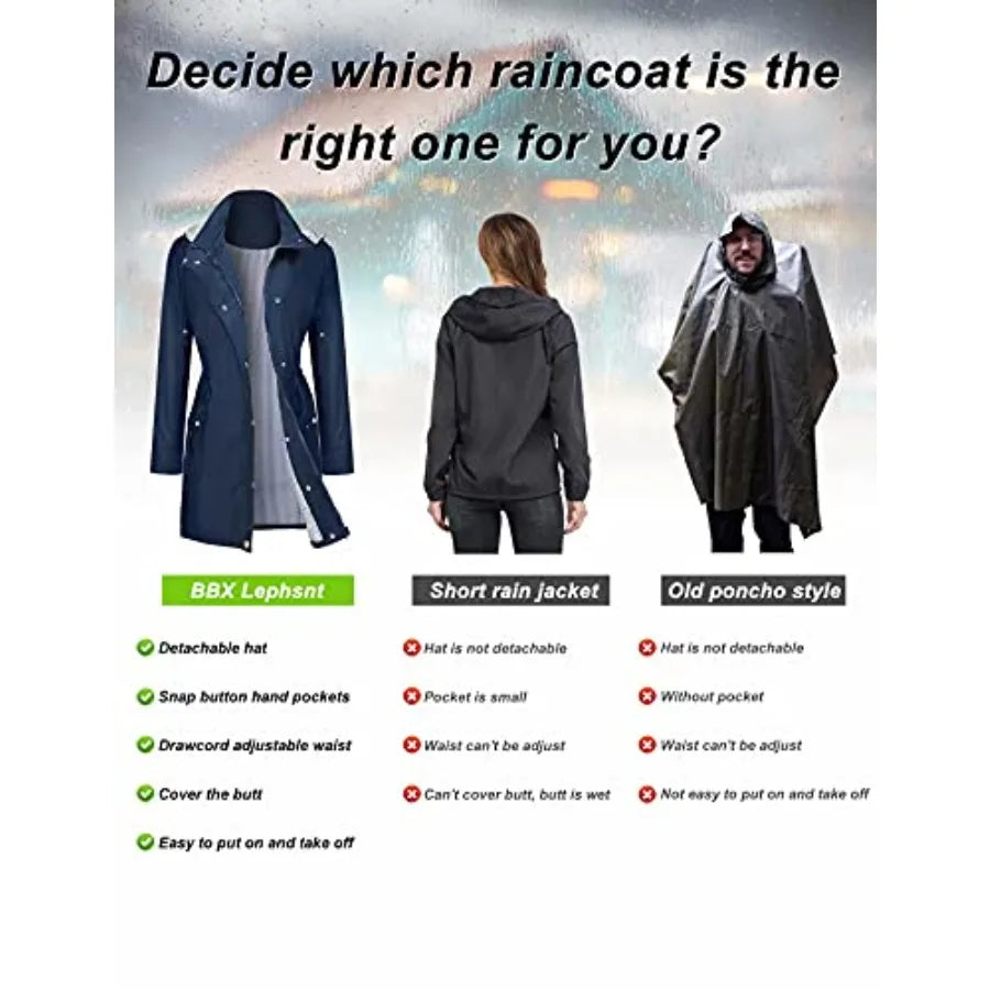 Men Waterproof Lightweight Rain Coat And Windbreaker