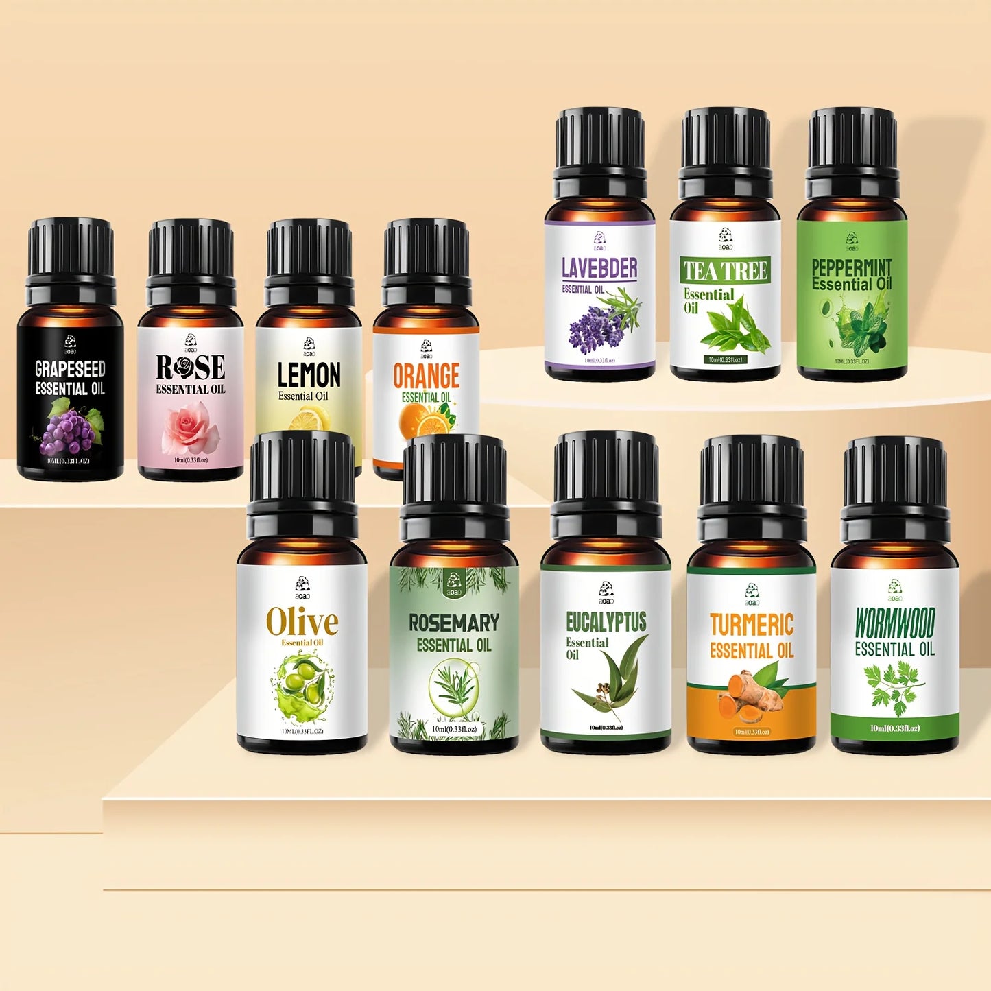 Aoao Natural 12 Piece Skin Care Essential Oil For Face