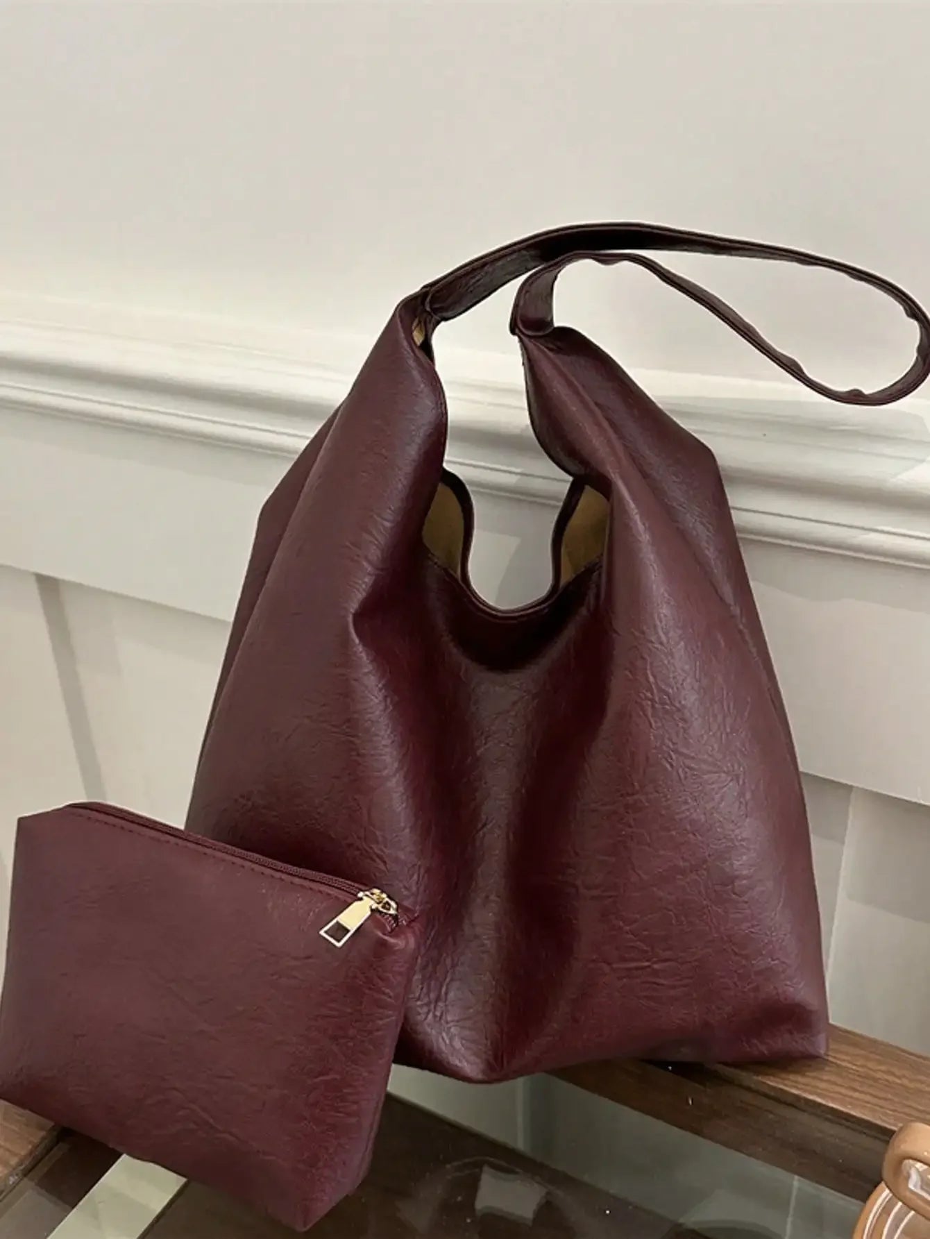 Square Denim Women Crossbody Tote Bag With Large Capacity