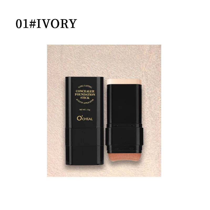 O CHEAL Dual Concealer Foundation Stick Matte Finish Waterproof Contour