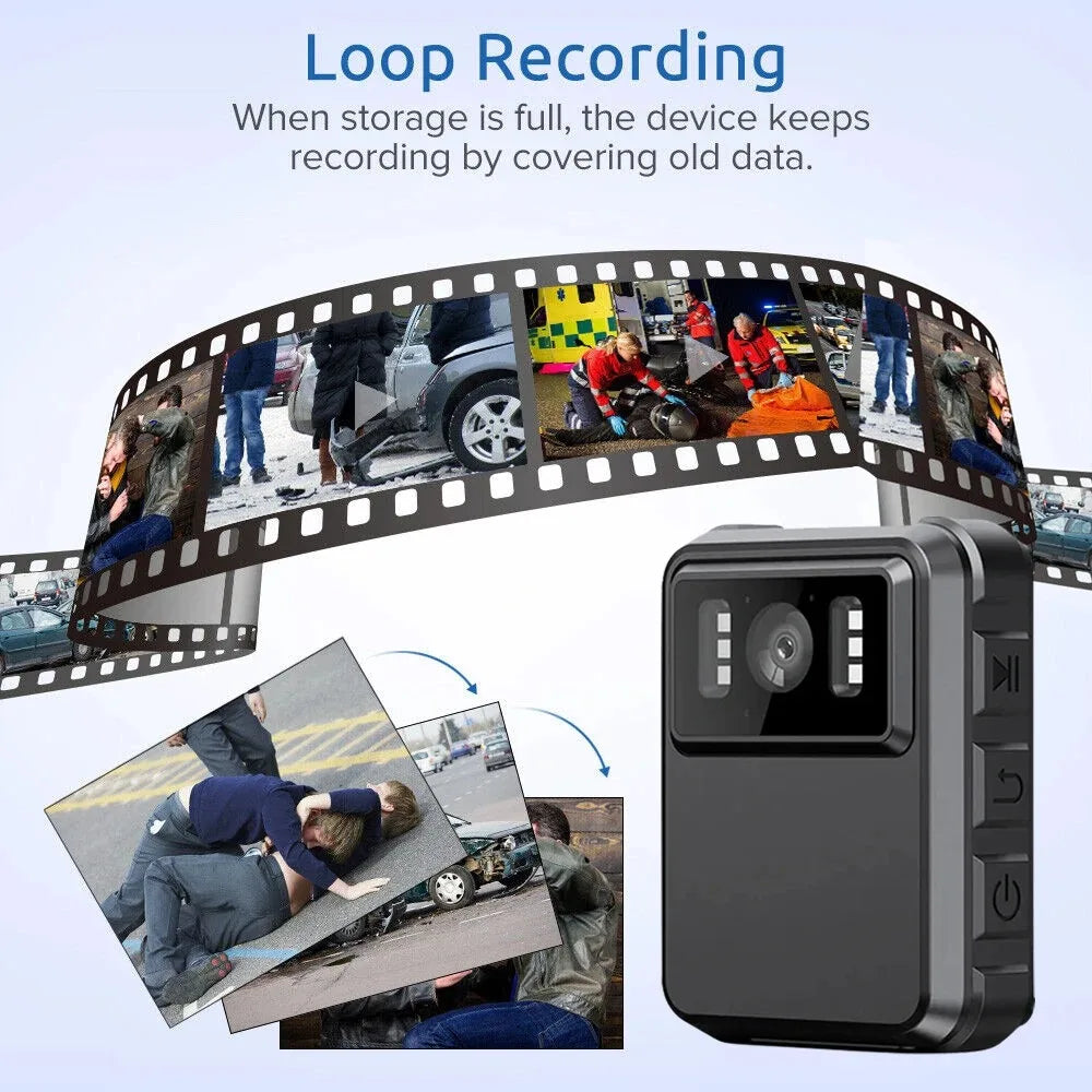 1080P HD WiFi Body Camera With IR Night Vision Clip