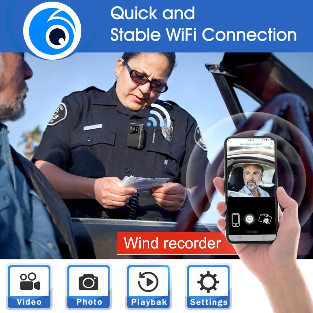 1080P HD WiFi Body Camera With IR Night Vision Clip