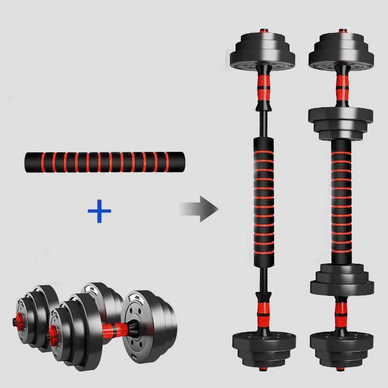 Adjustable Dumbbell Barbell Weight Set For Home Gym Fitness