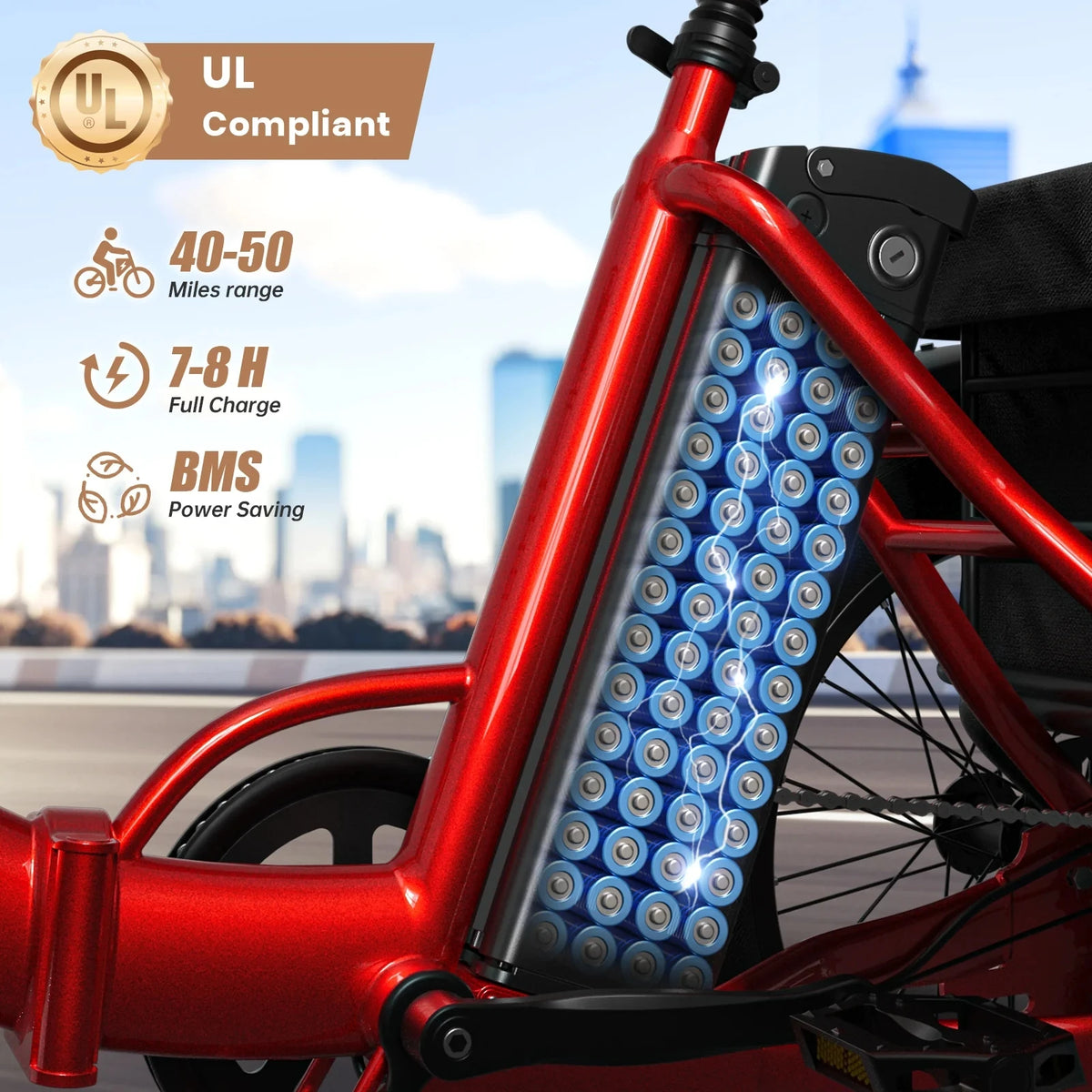 Qronge 960W Peak Motor Adult Folding Electric Tricycle