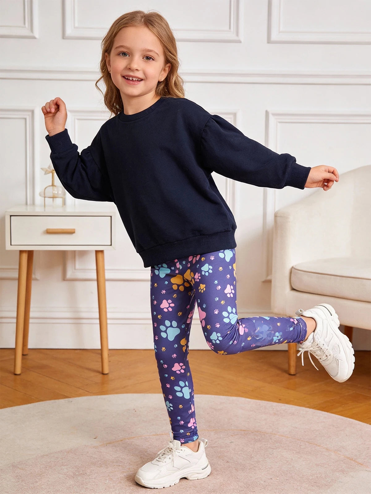 Girls 6 Pack Assorted Tie Dye Stretchy Kids Leggings