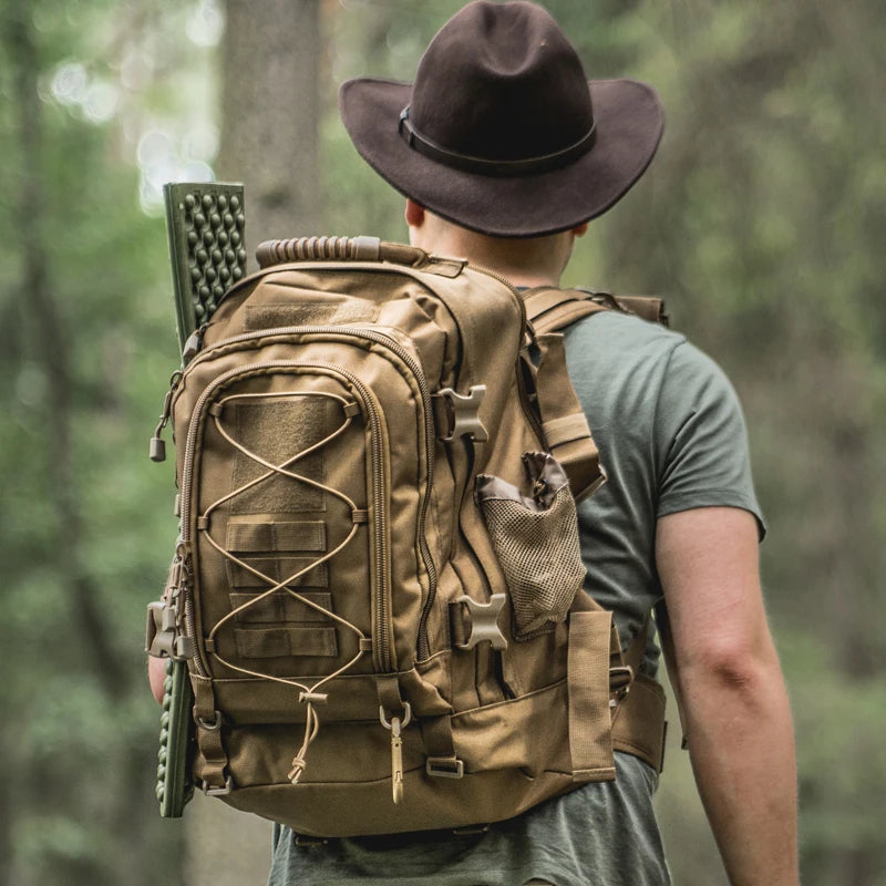 LQARMY Large Capacity 65L Outdoor Tactical Hiking Backpack