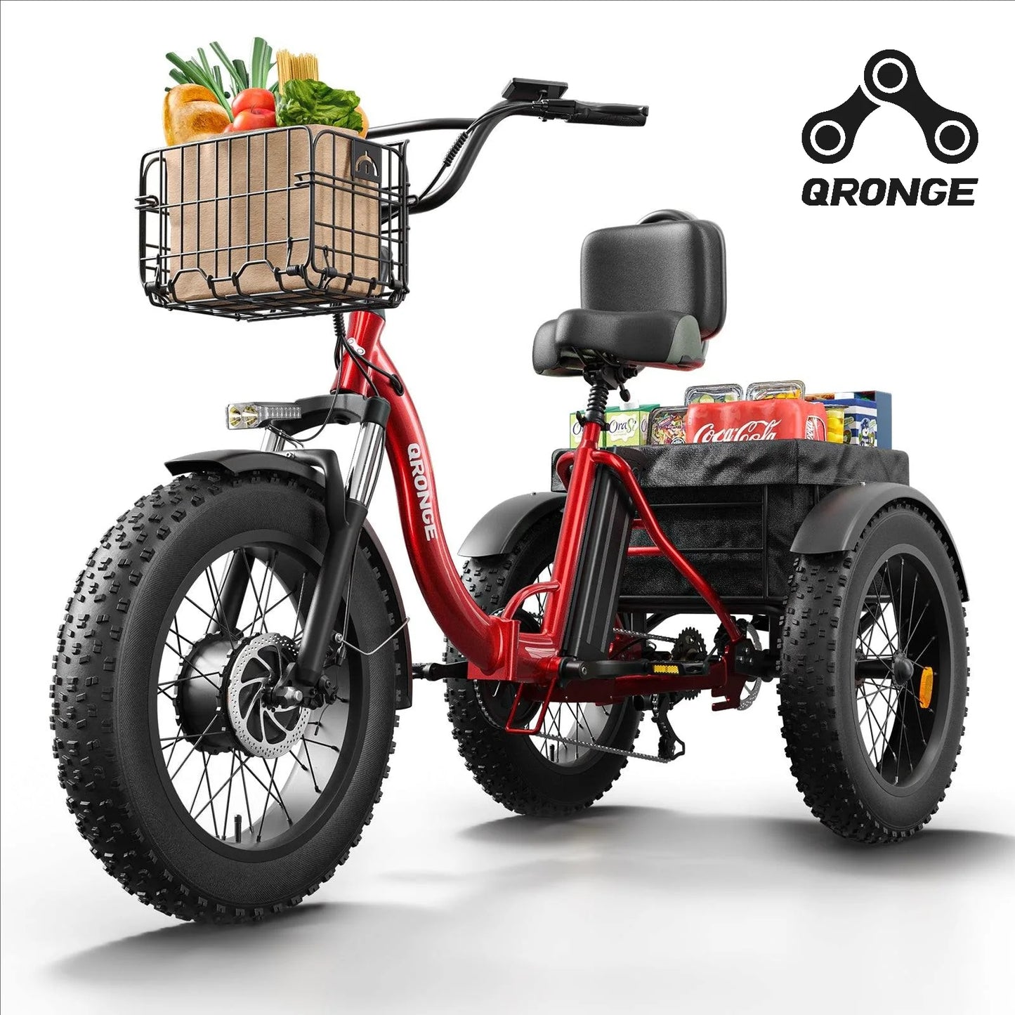 Qronge 960W Peak Motor Adult Folding Electric Tricycle