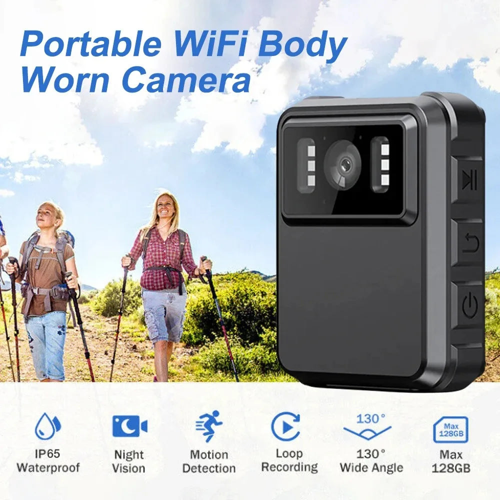 1080P HD WiFi Body Camera With IR Night Vision Clip