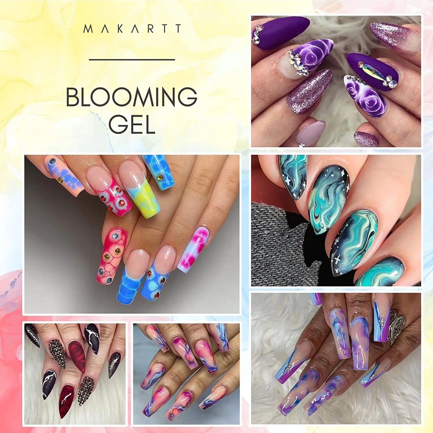 Makartt Clear Blooming Gel Long Lasting Soak Off Nail Polish