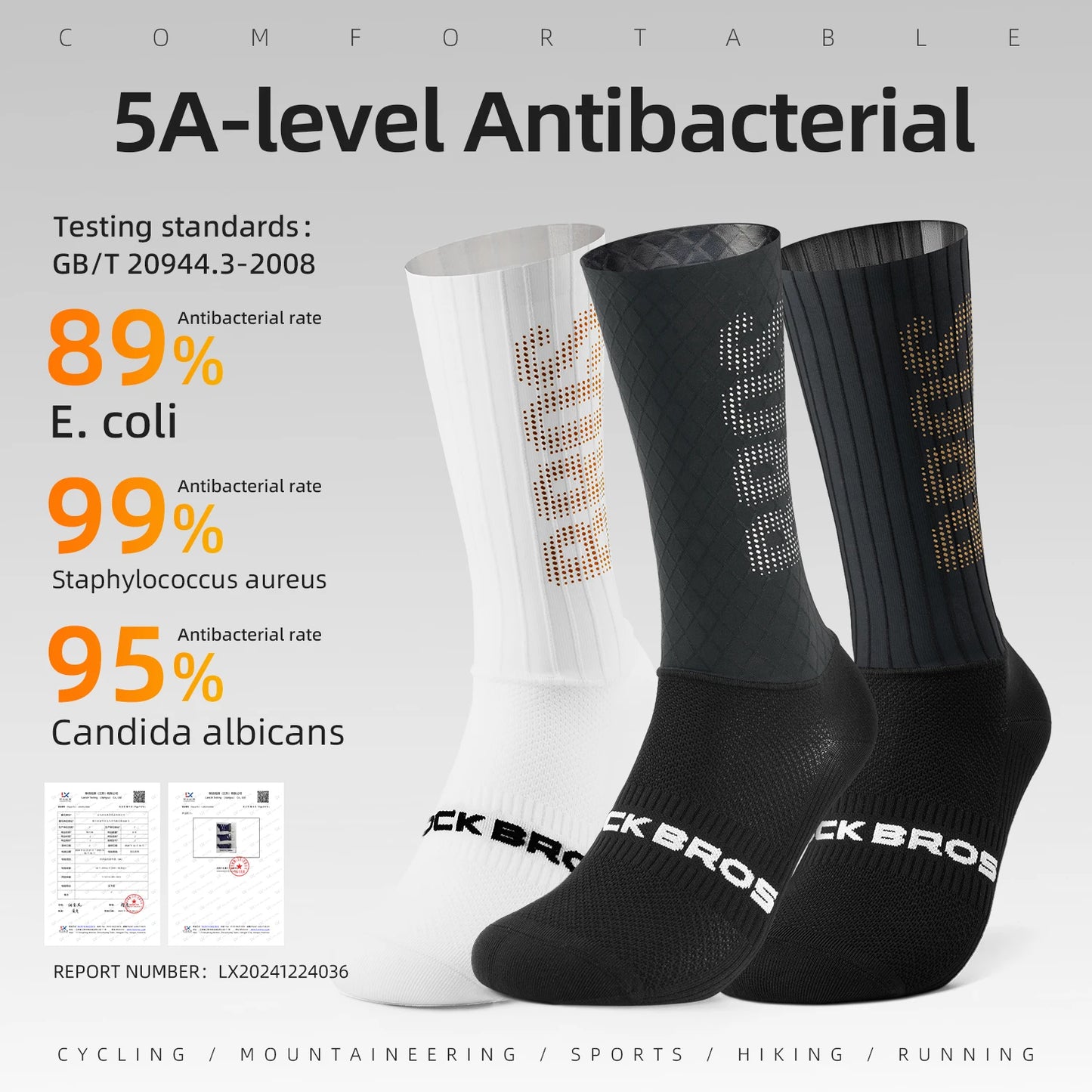 Rockbros Lightweight Cycling Aero Socks Breathable Athletic Performance Sock