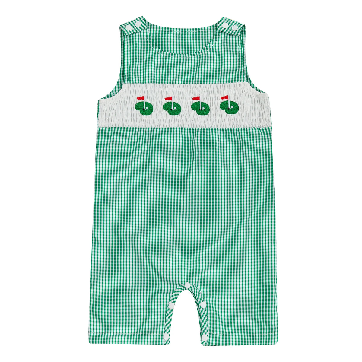 Cotton Polyester Baby Romper With Embroidery And Buttons