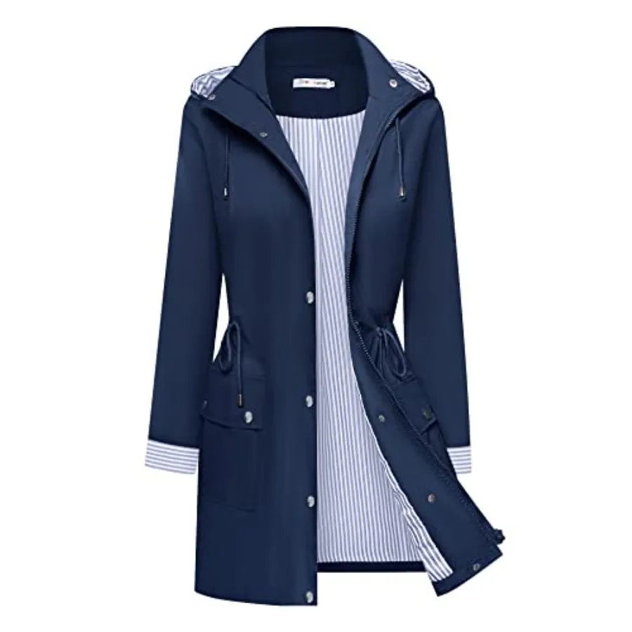 Men Waterproof Lightweight Rain Coat And Windbreaker