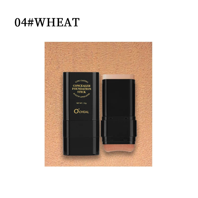 O CHEAL Dual Concealer Foundation Stick Matte Finish Waterproof Contour