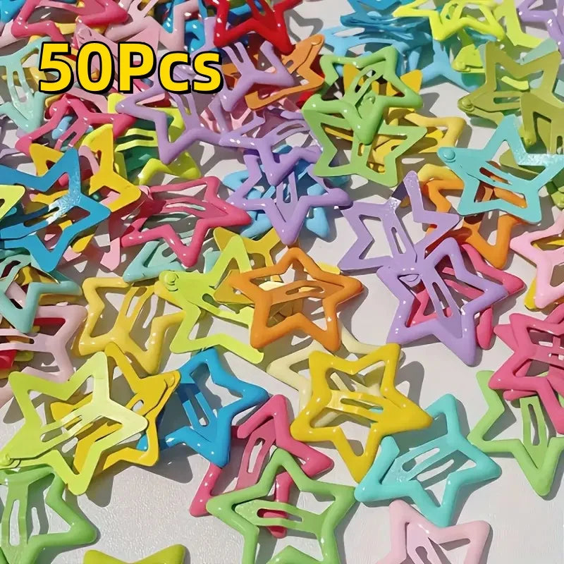 Elegant Star Shaped Alloy Hair Clips for Girls Retro Accessories