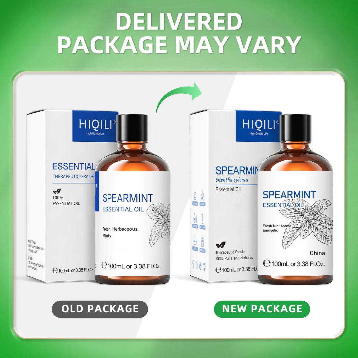 HIQILI Spearmint Vanilla Rose Cinnamon Lemon Essential Oil