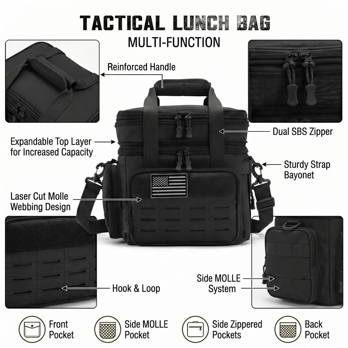 ReFire Gear Insulated Tactical Lunch Bag For Daily Travel