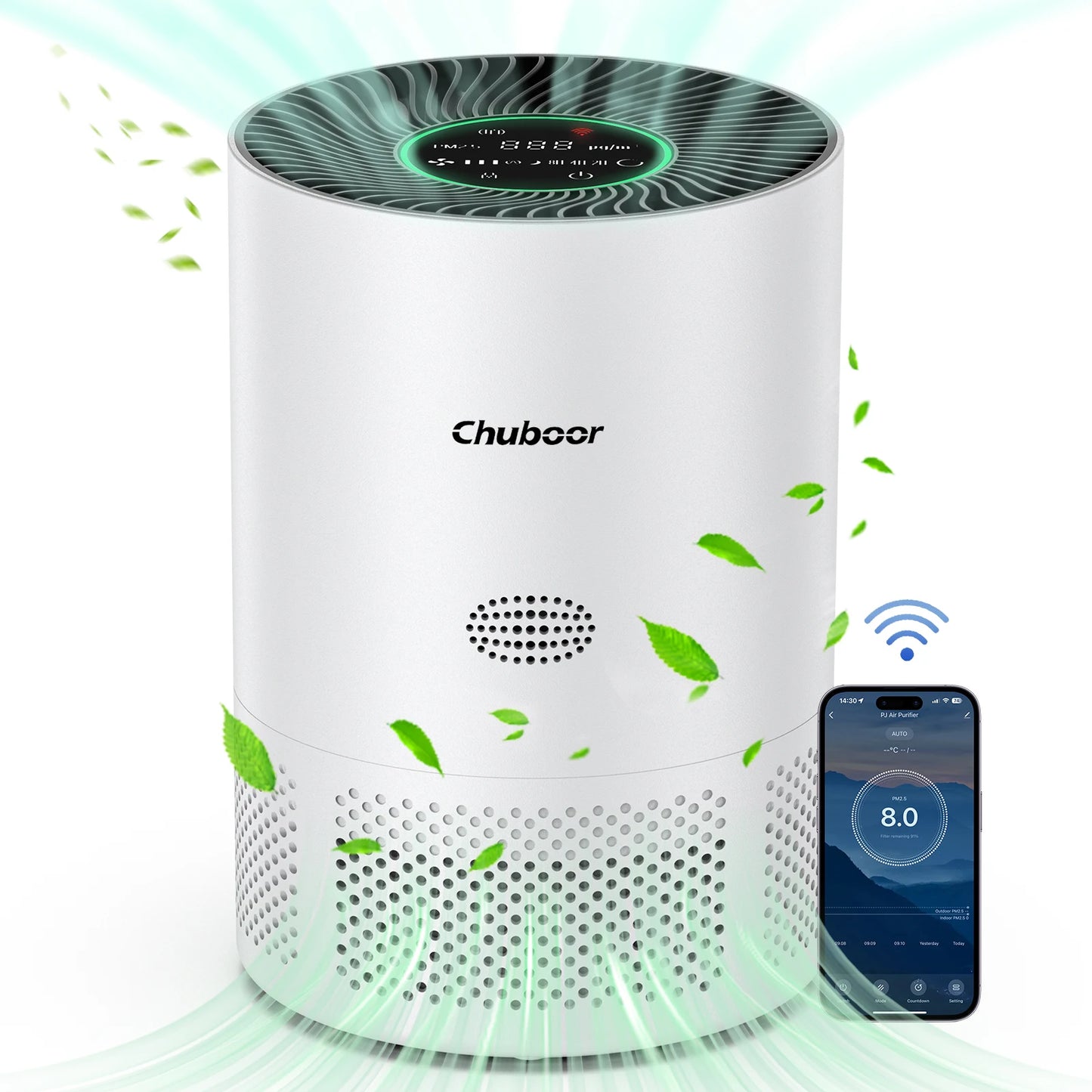 Chuboor H13 True HEPA Air Purifier With Smart PM2.5 Monitoring