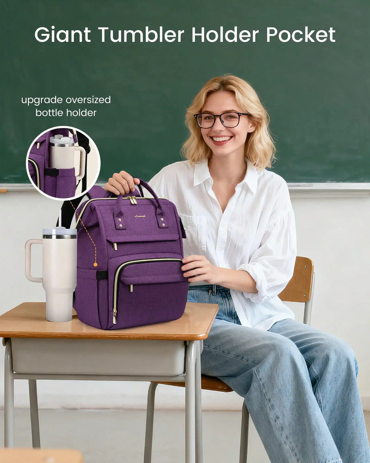 Stylish Nylon Laptop Backpack For Travel Work And College