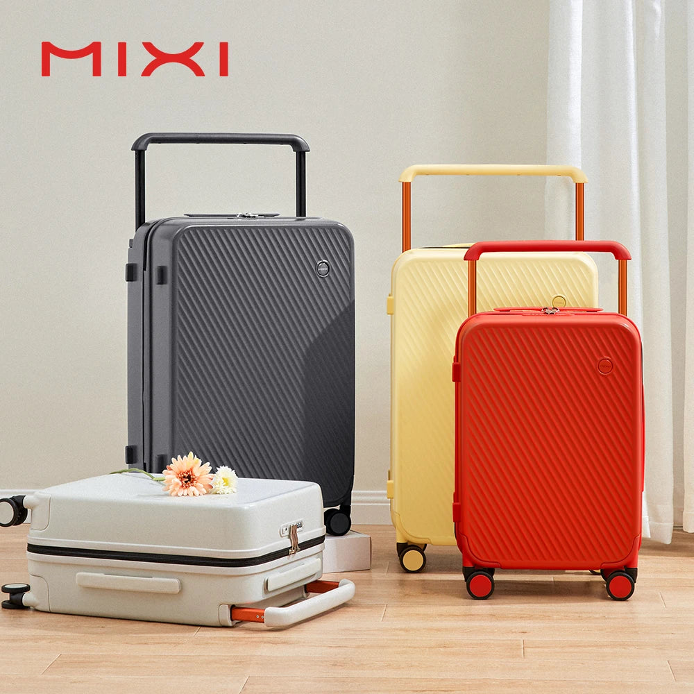 Mixi Hardside Travel Suitcase With Wide Handle And Spinner Wheels