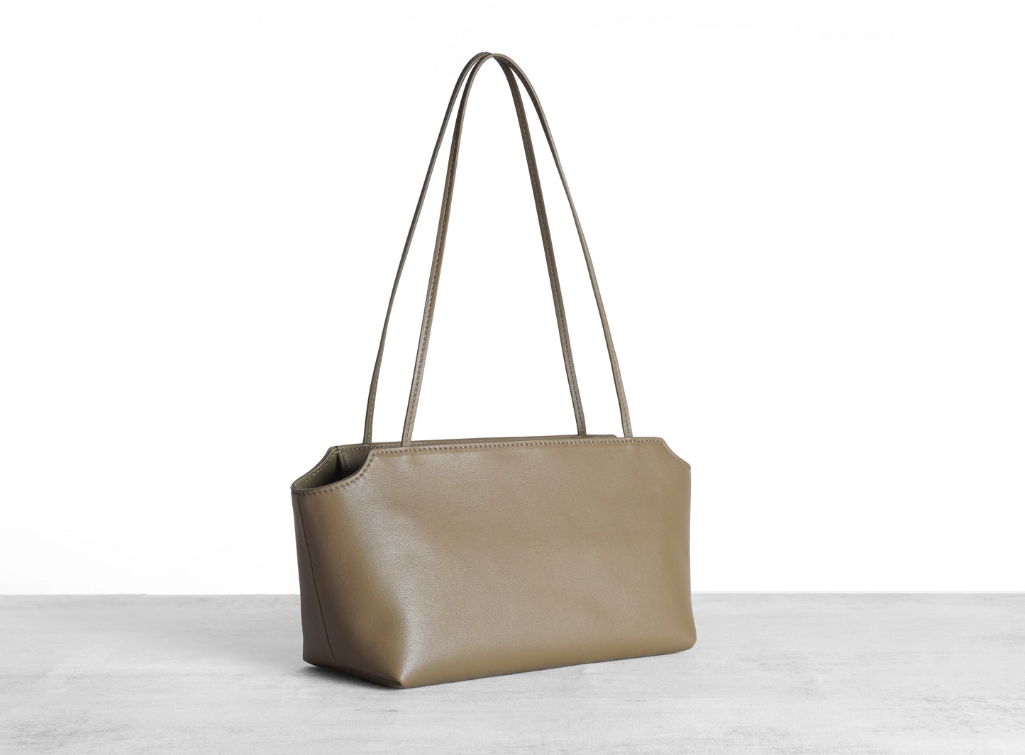 Elegant Water Dyed Lambskin Leather Top Handle Shoulder Bag