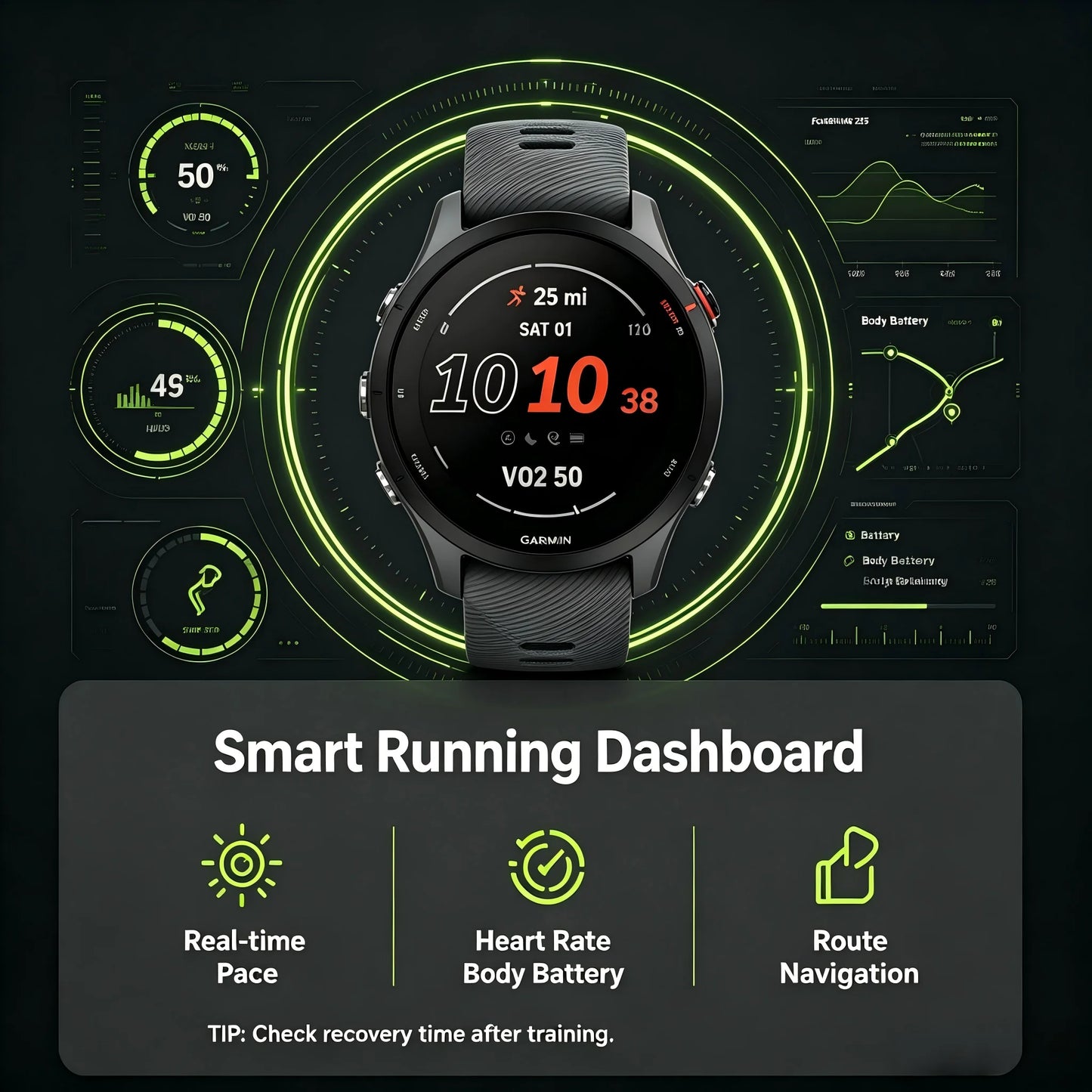 Garmin Forerunner 255 GPS Multisport Watch With Long Battery Life