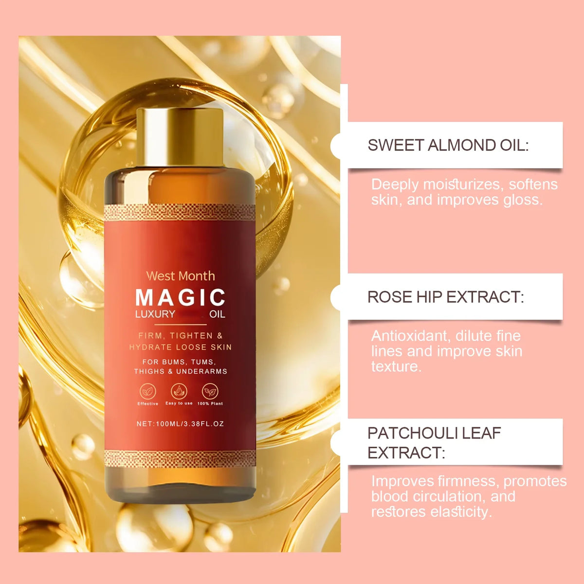 West Month Firming Body Oil For Deep Hydration And Repair