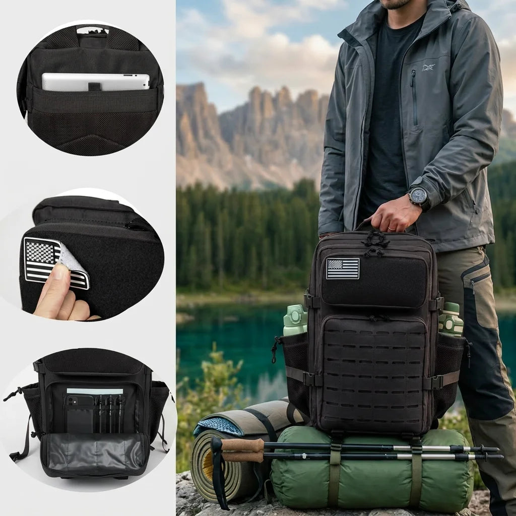 ReFire Gear 45L Tactical Backpack With Dual Cup Holders