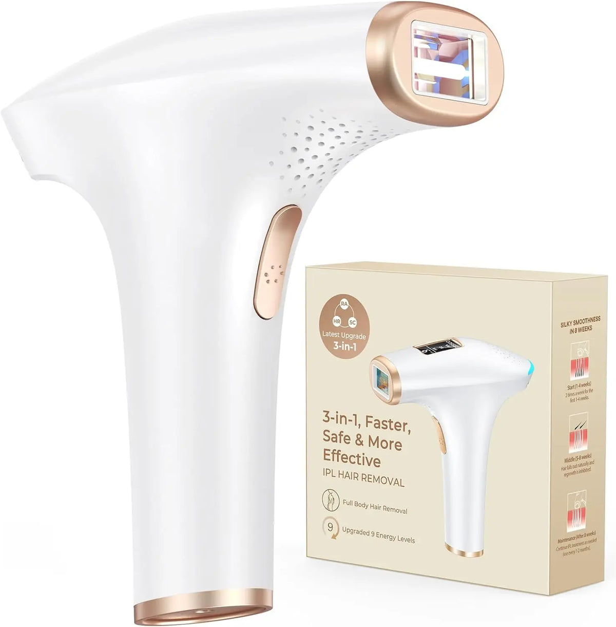 JooYee IPL Hair Removal Epilator For Safe Permanent Face And Body Use