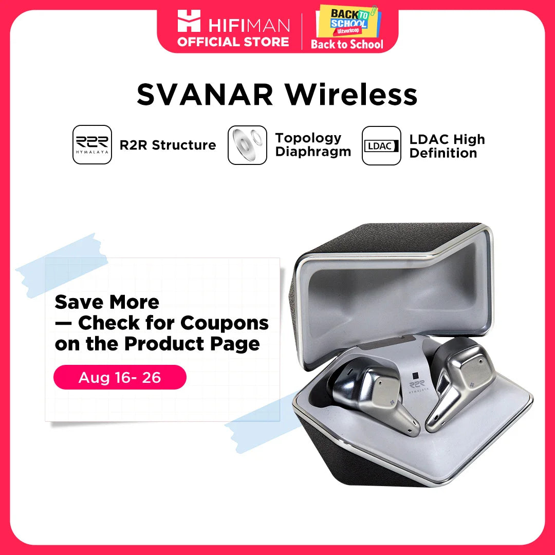 Hifiman Svanar Wireless Bluetooth Earphones With Active Noise Cancellation