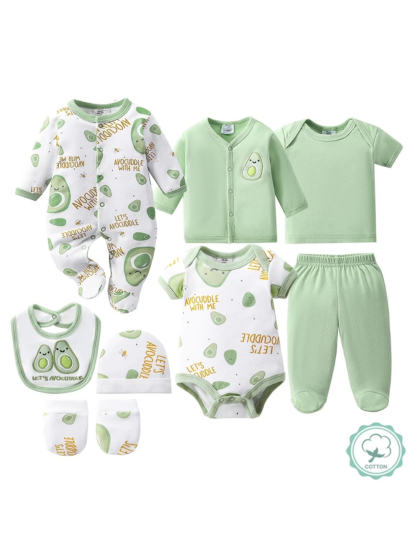 100 Cotton Newborn Baby Set Bodysuit Romper With Hat