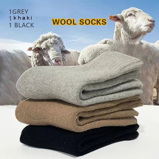 Premium Wool Blend Crew Socks For Winter Warm Comfortable Fit