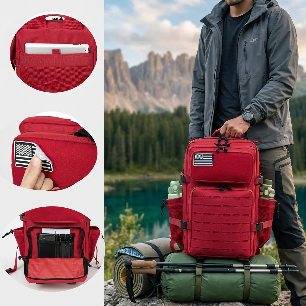 ReFire Gear 45L Tactical Backpack With Dual Cup Holders
