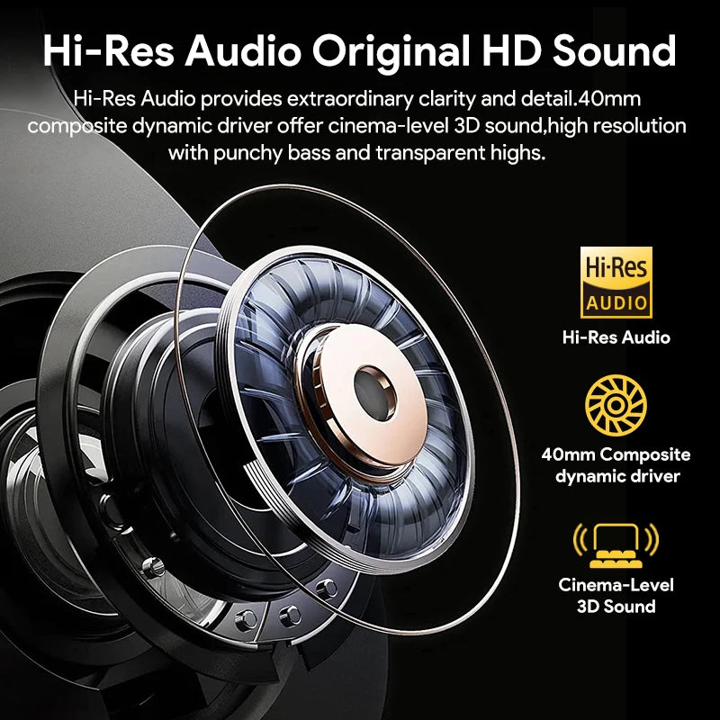 Qcy H3 Wireless Over Ear Headphones With Bluetooth 5.4