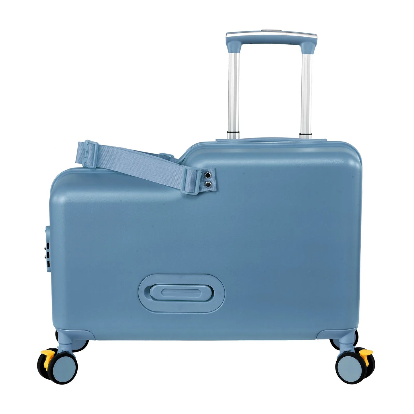 Kids Ride On Luggage With Foot Pedal And Safety Harness