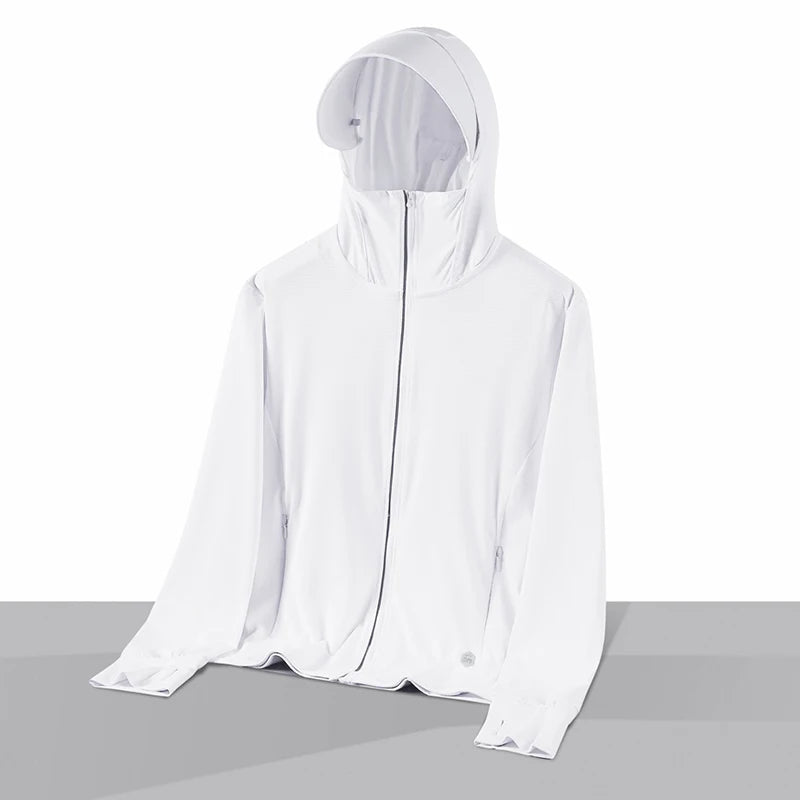 Unisex Breathable Outdoor Sunscreen Jacket Polyester Windproof Coat
