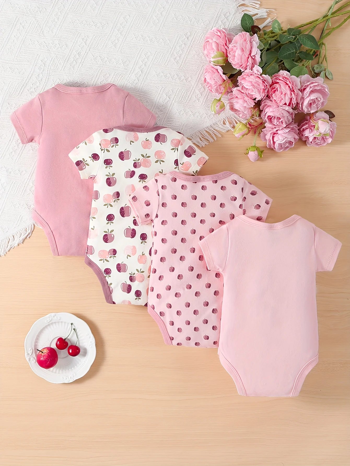 PAYIFANG Baby Girl Cotton Triangle Jumpsuit Set
