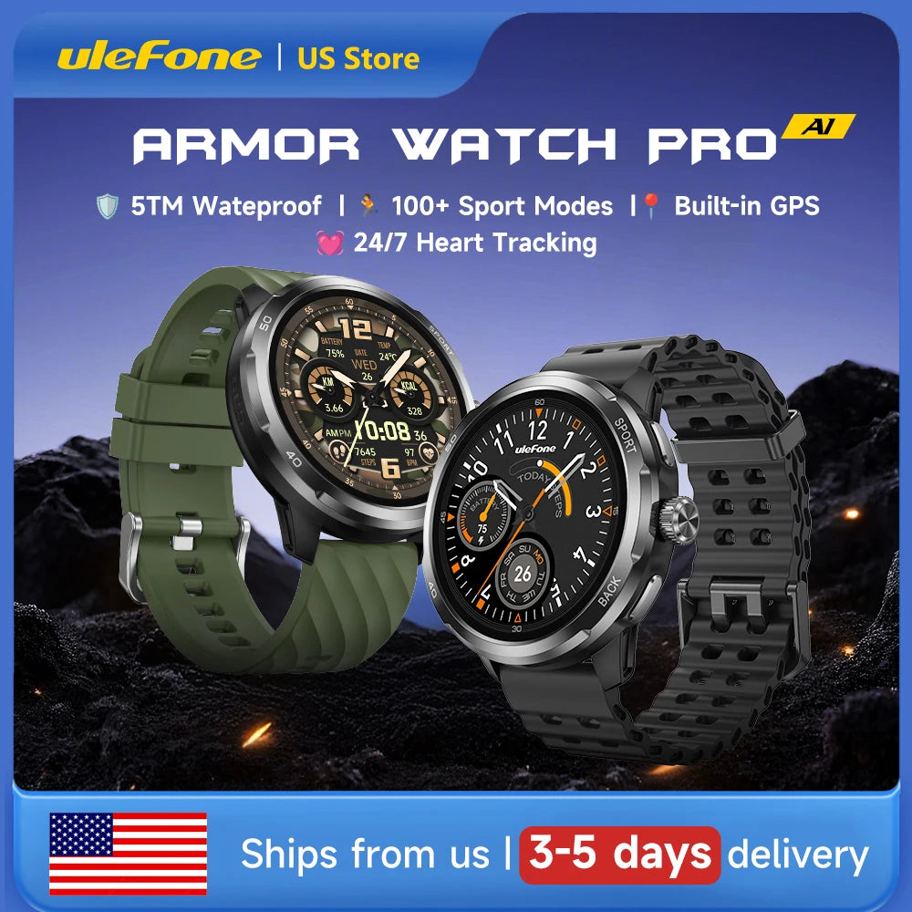 Ulefone Armor Watch Pro Amoled Gps Heart Rate Smartwatch
