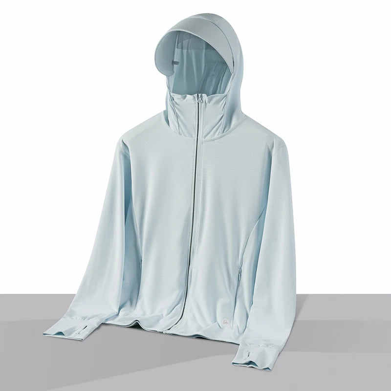 Unisex Breathable Outdoor Sunscreen Jacket Polyester Windproof Coat
