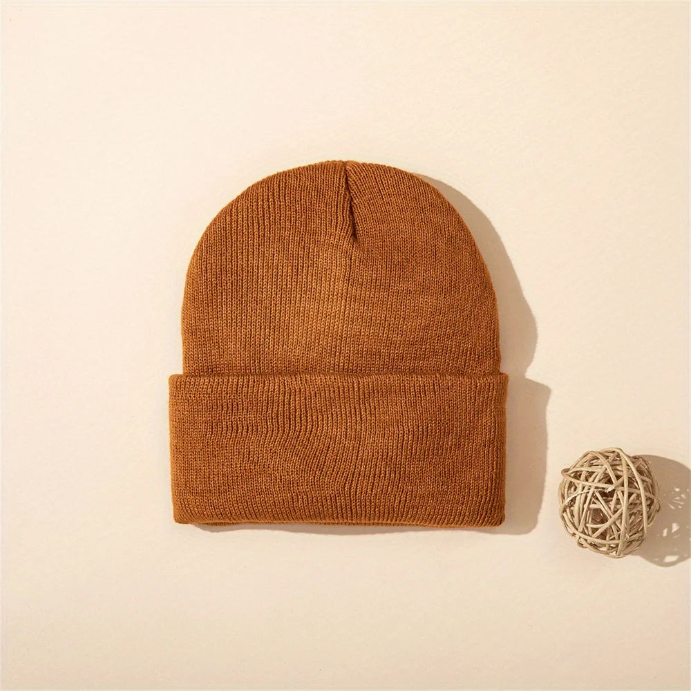 Cozy Knit Cuffed Beanie Hats For Little Kids All Seasons