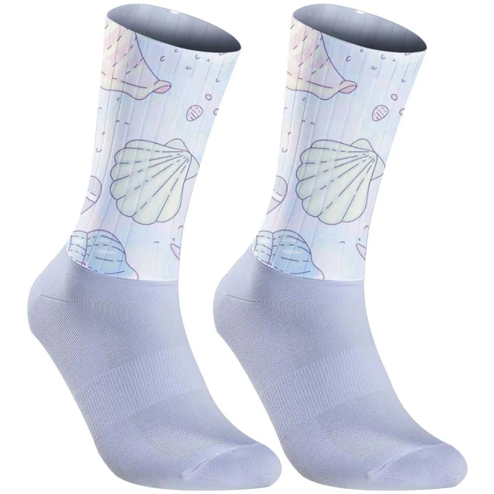 Pink Cat Men's Outdoor Compression Racing Cycling Socks