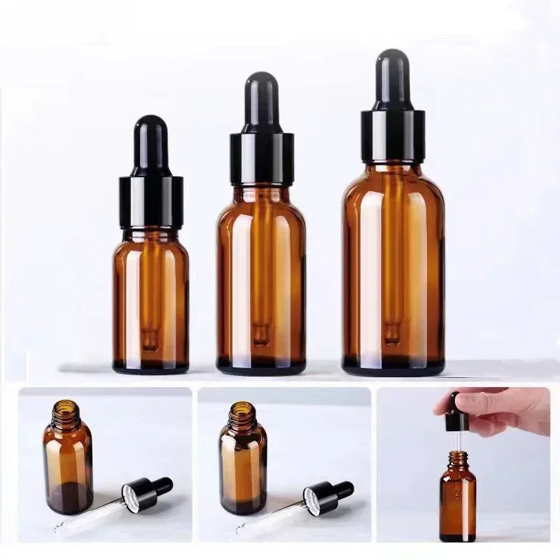Refillable Glass Dropper Bottles For Essential Oils With Included Funnel