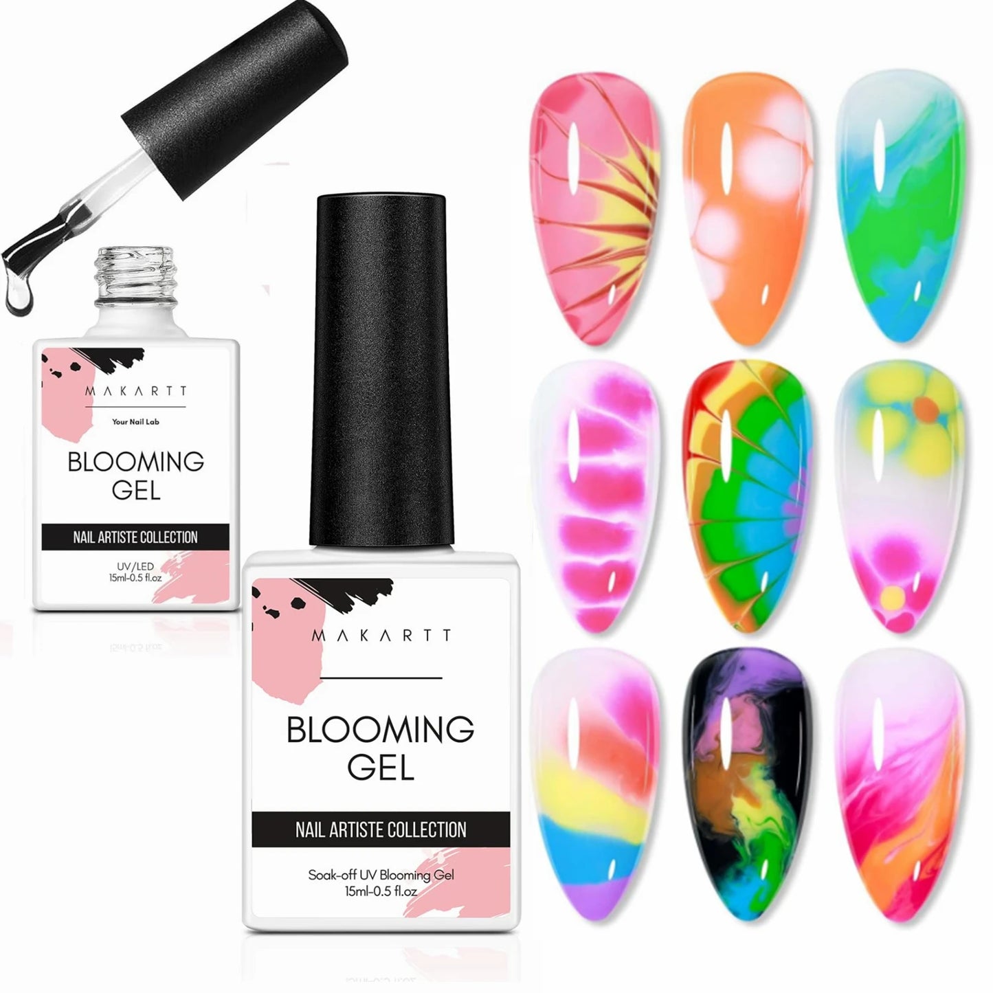 Makartt Clear Blooming Gel Long Lasting Soak Off Nail Polish