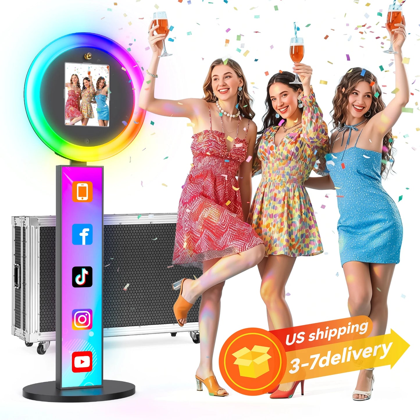 Portable iPad Video Photobooth With Remote App Control For Business