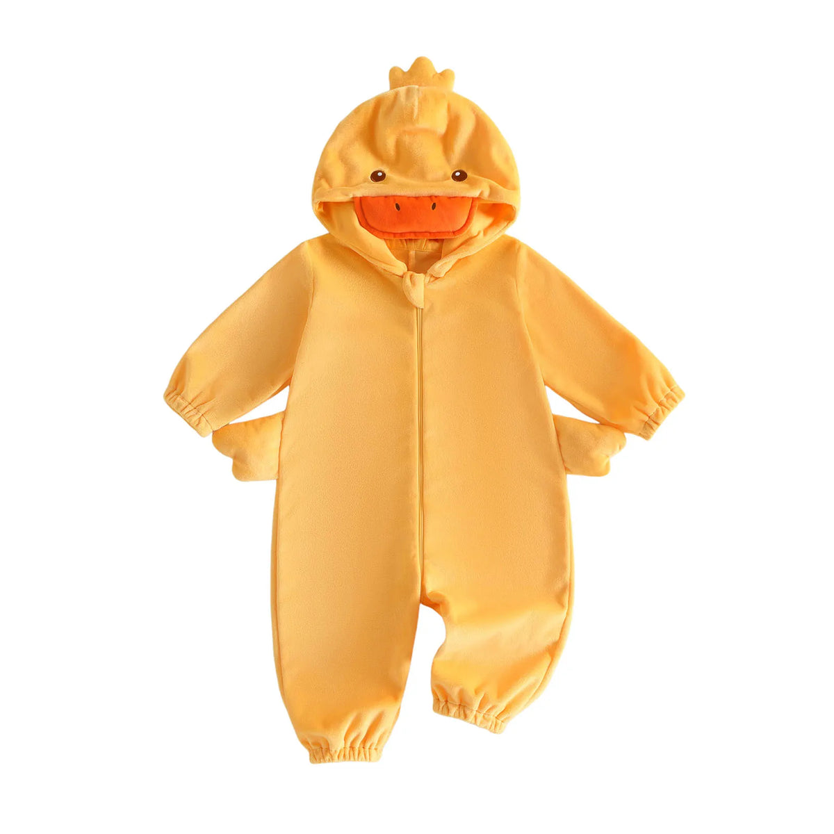 Pudcoco Infant Hooded Plush Romper Cartoon Animal Winter Jumpsuit