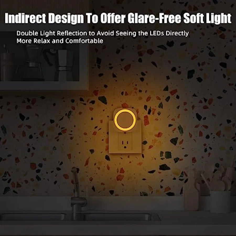 Four Pack Auto Dimmable Night Lights With Dust To Dawn Sensor