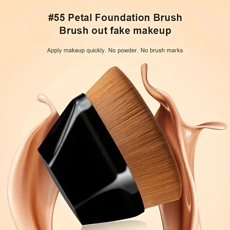Professional High Density Wool Fiber Foundation Makeup Brush