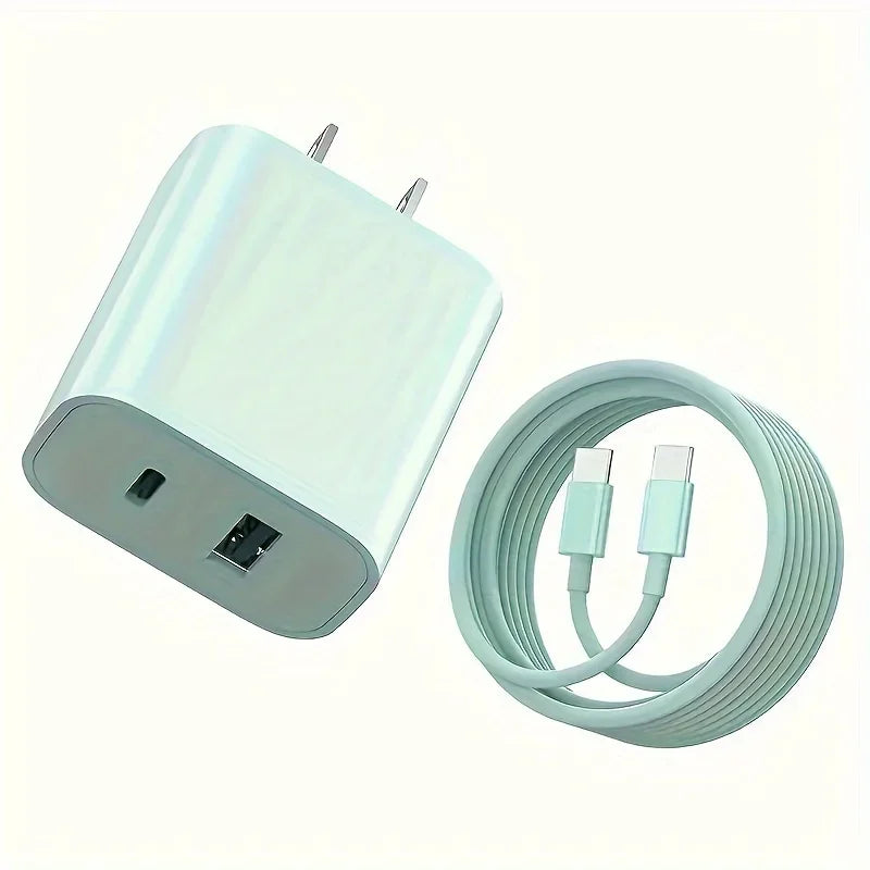 Sanprio 20W Usb C Dual Fast Charger Block With Cable